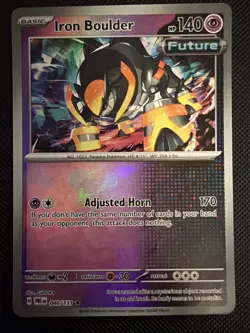 Pokemon TCG Prismatic Evolutions Iron Boulder Master Ball Pattern 046/131 - Image 1