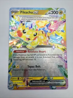 Pikachu EX - 057/191 - Double Rare - SV08: Surging Sparks - Pokemon TCG - Image 1