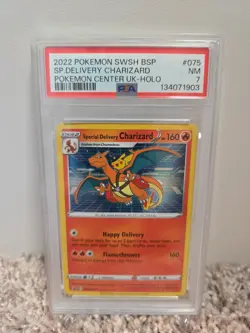 PSA 7 Special Delivery Charizard SWSH075 Pokemon Center UK-Holo - Image 1