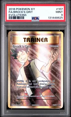 Brock's Grit 107/108 Evolutions Pokemon PSA 9 - Image 1
