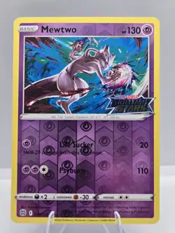 Mewtwo Reverse Foil Pokemon Sword & Shield Brilliant Stars #056 - Image 2