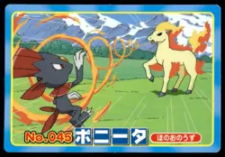 Ponyta vs Weavile No. 045 Diamond & Pearl Topsun Pokemon Japanese ~ MP - Image 1