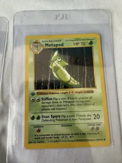 Pokemon Base Set 1st Edition Caterpie Metapod Butterfree Evolution Lot WOTC - Image 4
