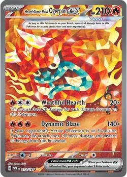 Hearthflame Mask Ogerpon ex #212 Pokemon Twilight Masquerade - Image 1