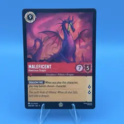 Disney Lorcana Maleficent Monstrous Dragon 108/204 Fabled Non-Foil NM - Image 1