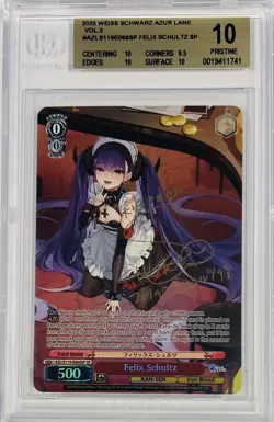 Weiss Schwarz Azur Lane Vol. 2 Felix Schultz AZL/S119-E069SP SP Signed BGS 10 EN - Image 1