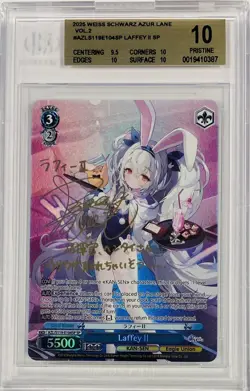 Weiss Schwarz Azur Lane Vol.2 Laffey II AZL/S119-E104SP SP Signed BGS 10 English - Image 1