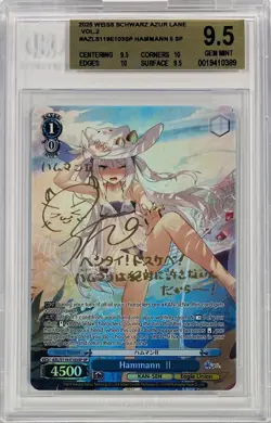 Weiss Schwarz Azur Lane Vol. 2 Hammann AZL/S119-E103SP SP Signed BGS 9.5 English - Image 1