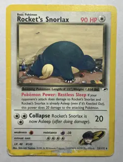 Rocket's Snorlax 33/132 - Pokemon TCG Card - Gym Heroes - Image 1