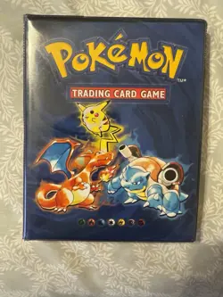 1999 Pokemon 4 Pocket Trading Card Game Collector's Album w 112 Cards 742818083201 - Image 2