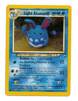 Pokemon Card: Light Azumarill HOLO 13/105 Neo Destiny Set Rare! GD - Image 1