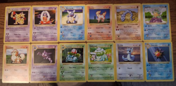 12 Card Lot Pokemon Base Unlimited SHADOWLESS Card Lot UP Condition - Image 1