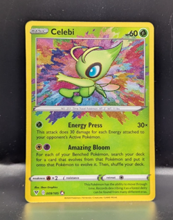 Pokemon TCG Celebi Amazing Rare 009/185 -Vivid Voltage Card Rainbow Holo (NM) - Image 1