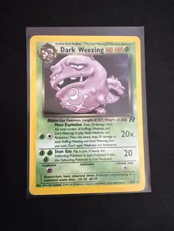 Pokemon Dark Weezing Team Rocket Holo Rare 60HP 14/82 English Card - Image 1