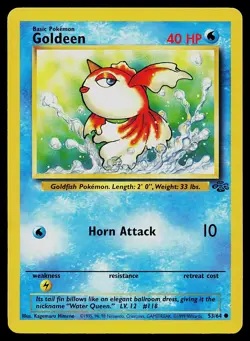 Pokemon Card Jungle Goldeen 53/64 Common - Image 1
