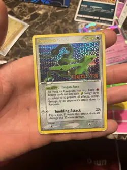 Pokemon TCG Rayquaza EX Deoxys 22/107 Reverse Holo Card Stamped (2005) - Image 1
