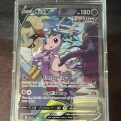 Mew V Alternate Full Art Ultra Rare Holo Pokemon Card Fusion Strike 251/264 - Image 1
