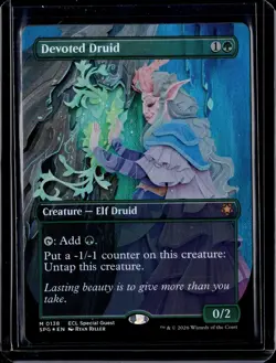 Devoted Druid (Borderless) - 138 - Foil - ECL - NM - MTG Magic the Gathering - Image 1