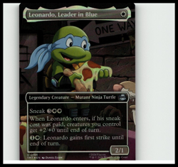 Leonardo, Leader in Blue (Borderless) Teenage Mutant Ninja Turtles Foil 0196 - Image 1