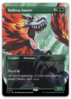 Hulking Raptor (Borderless) #327 (NM) Lost Caverns of Ixalan LCI Magic MTG - Image 1