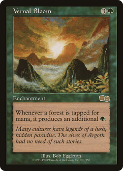 Vernal Bloom #281 (MP) Urza's Saga USG Magic MTG - Image 1