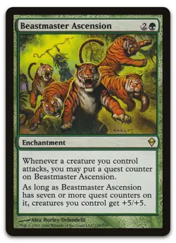 Beastmaster Ascension #159 (LP) Zendikar ZEN Magic MTG - Image 1