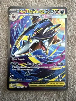 Pokemon Mega Sharpedo EX Phantasmal Flames 127/094 Illustration Rare Holo EN - Image 1