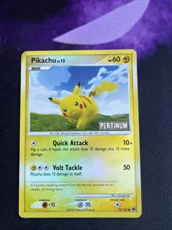 Pikachu [Platinum Stamped] 070/100 Burger King Reverse Holo - Pokemon LP/MP - Image 1