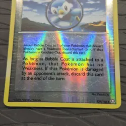 REVERSE HOLO Bubble Coat 129/146 (Piplup) LP - Legends Awakened Pokemon Card - Image 2