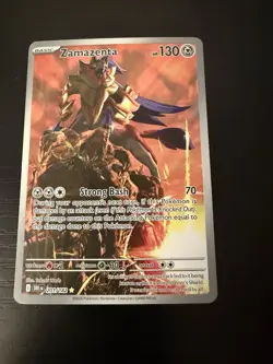 Pokemon TCG Zamazenta Holo 201/182 Sv10: Destined Rivals NM - Image 1