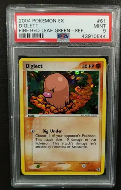 2004 Pokemon EX DIGLETT Fire Red Leaf Green #61 Refractor PSA-9 Mint 61/112 50HP - Image 1