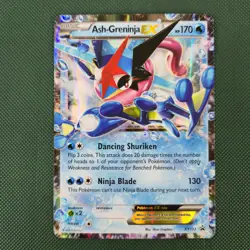 REGULAR SIZED MP+ Ash-Greninja EX XY133 XY Holo Black Star Promo Pokemon Card - Image 1