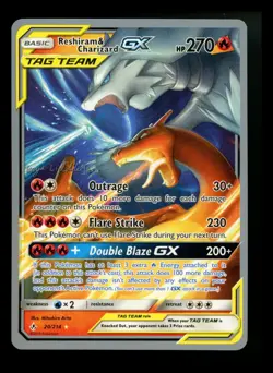 Reshiram & Charizard GX 20/214 Unbroken Bonds 2019 WORLD CHAMPIONSHIP Pokemon - Image 1
