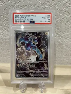 Pokemon TCG Thundurus Black Bolt Pokemon Center ETB SVP 209 PSA 10 - Image 1