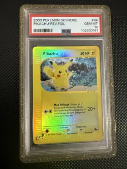 2003 Pokemon Skyridge Pikachu Reverse Holo #84 PSA GEM MT 10 [POP 43] NEW CERT - Image 1
