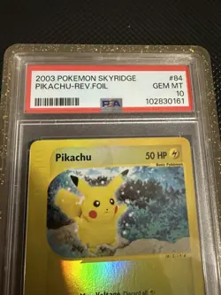 2003 Pokemon Skyridge Pikachu Reverse Holo #84 PSA GEM MT 10 [POP 43] NEW CERT - Image 2
