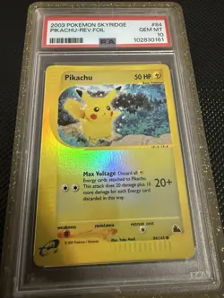 2003 Pokemon Skyridge Pikachu Reverse Holo #84 PSA GEM MT 10 [POP 43] NEW CERT - Image 5