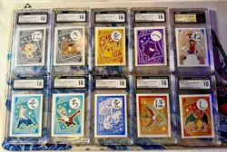 Private Listing CGC 10 Pokemon Karuta One Piece Luffy 10 Slabs Total As Shown - Image 1