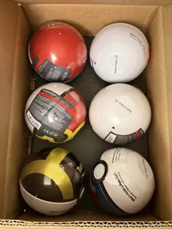 6x Pokemon TCG Pokeball Tins (18 Booster Packs)- Costco - Factory Sealed IN HAND - Image 1