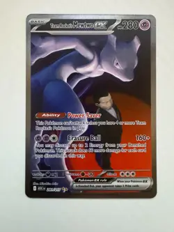 Team Rocket's Mewtwo EX 281/217 Secret Rare Ascended Heroes Pokemon TCG NM - Image 1