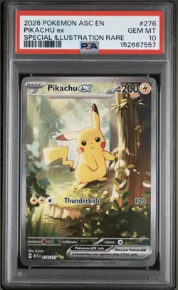 Pikachu ex 276/217 SIR Ascended Heroes Pokemon PSA 10 GEM MINT - Image 1