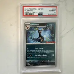 PSA 10 2023 Pokemon Umbreon 130/197 Obsidian Flames Gamestop Promo OBF EN - Image 1