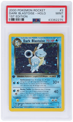 2000 Pokemon Team Rocket Dark Blastoise 1st Edition Holo #3 PSA 9 - Image 1