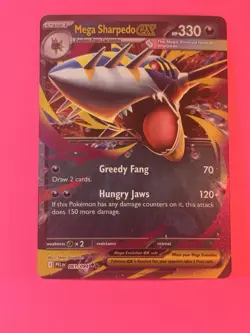 Pokemon TCG Mega Sharpedo EX Double Rare Holo 061/094 Phantasmal Flames - Image 1