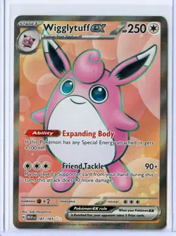 Wigglytuff EX Full Art 187/165 Scarlet & Violet 151 English Pokemon TCG NM+ - Image 1