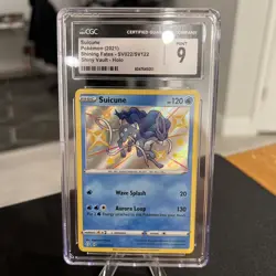 Pokemon Shining Fates Shiny Holo Suicune SV022/SV122 CGC 9 - Image 3