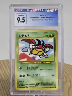 Ledyba #165 Pokemon (2000) Japanese Gold Silver to a New World CGC Mint 10 - Image 1