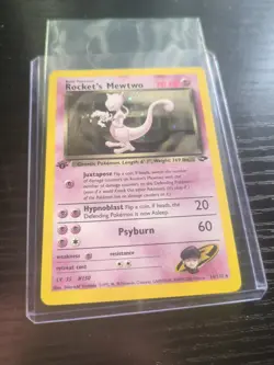 Rocket's Mewtwo 14/132 Holo Rare Pokemon Gym Challenge 1st Edition Lp/Mp - Image 1