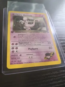 Rocket's Mewtwo 14/132 Holo Rare Pokemon Gym Challenge 1st Edition Lp/Mp - Image 3