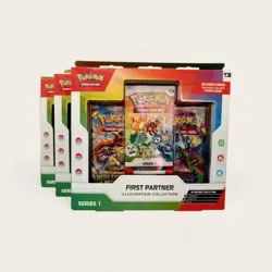 3 × Pokemon First Partner Illustration Collection Series 1 bundle of 3 - Image 1